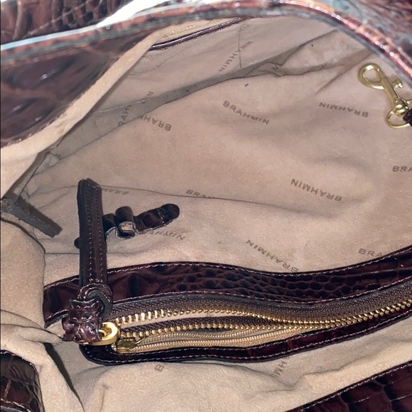 COPY - Brahmin Croc Embossed Leather Tote Bag - Picture 11 of 15